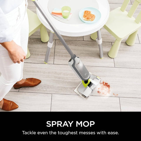 VM200P12 VACMOP -in-One Vacuum Mop System with 12 Disposable Pads & 12oz Cleaning Solution - Wet Mop for Hard Floors,, Vinyl, Laminate - One-Step Suction & Mopping, No Bucket\u002FMicrofiber Cloth, Compatible with VACMOP, Mop With Spray, Cleaning Supplies