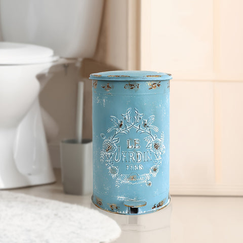 Metal Waste Basket Metal Waste Basket - Round Trash Can Suitable for Kitchen, Garden, Farmhouse, Outside