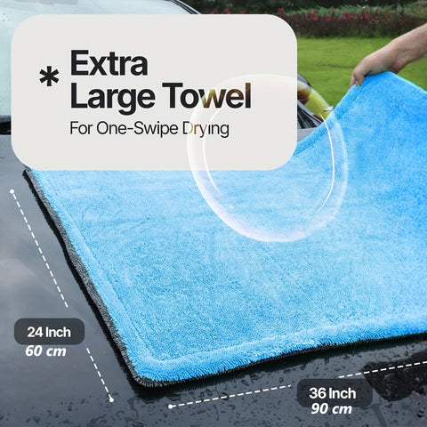 Extra Large Dual-Sided Quick-Dry Microfiber Towels - High Absorbency, No Leave-Ehind