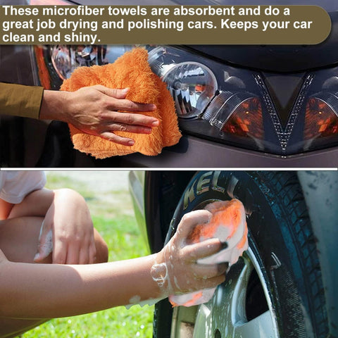 6pcs Microfiber Towels 6pcs Super Absorbent Ultrafine Microfiber Towels | Car Detailing and Home Cleaning