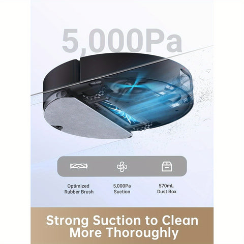 Dreametech D10s Pro Robot Vacuum and Mop Combo, Powerful 5000Pa Suction, AI-Powered Obstacle Recognition, 280mins Runtime, Robot Vacuum Cleaner Compatible with Alexa, Perfect for Pet Hair, Carpets