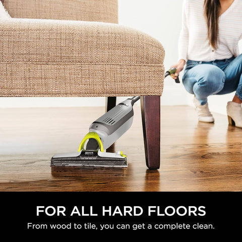 VM200P12 VACMOP -in-One Vacuum Mop System with 12 Disposable Pads & 12oz Cleaning Solution - Wet Mop for Hard Floors,, Vinyl, Laminate - One-Step Suction & Mopping, No Bucket\u002FMicrofiber Cloth, Compatible with VACMOP, Mop With Spray, Cleaning Supplies