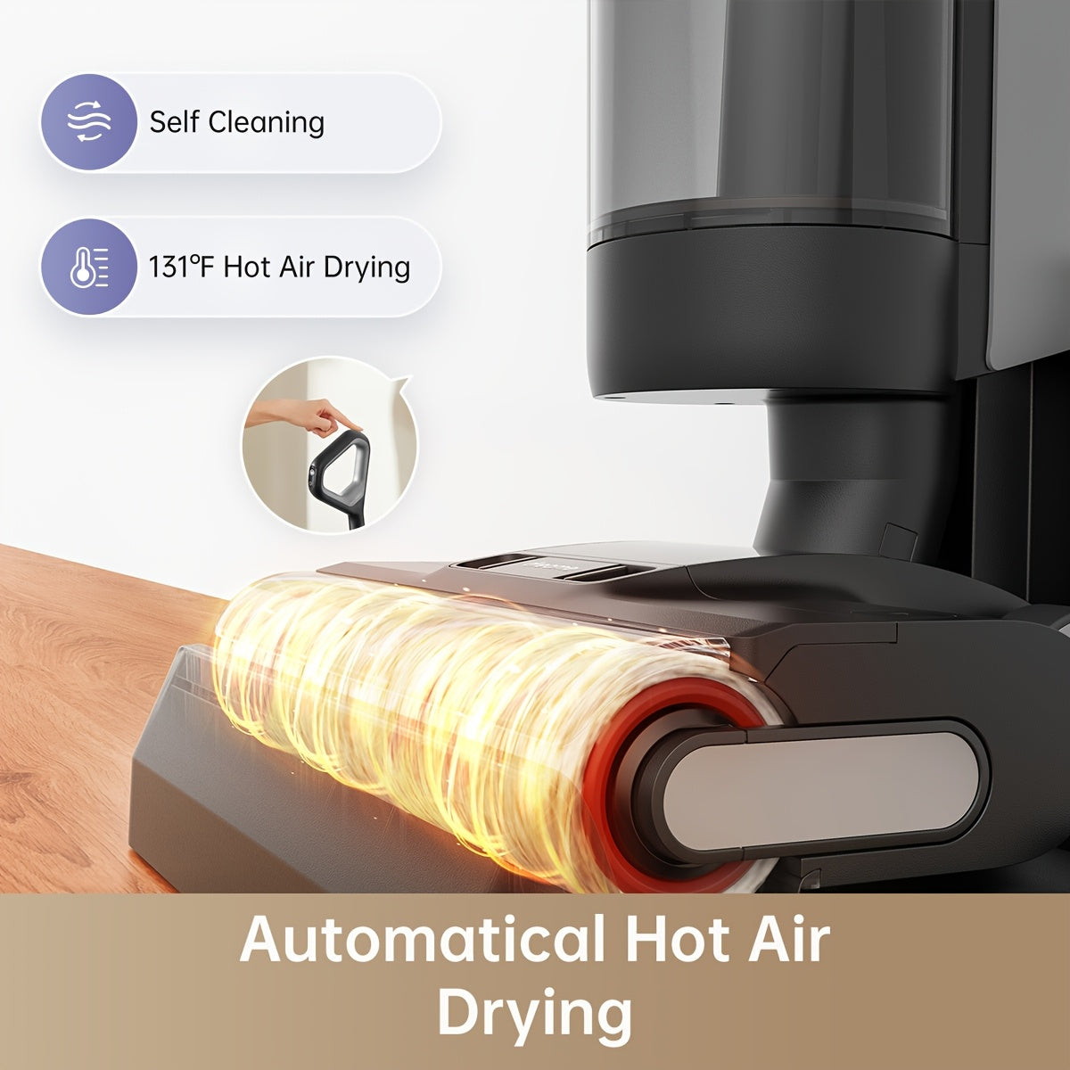 Dreame H12 PRO Cordless Wet\u002FDry Vacuum Mop & Floor Cleaner - All-in-One Smart Robot with Self-Cleaning System, Hot Air Drying, One-Step Edge Detection, 30 Min Runtime, 2.4 Gal Tank, 180° Rotating Head for Hard Floors, Tile, Vinyl, Linoleum - Plug-in