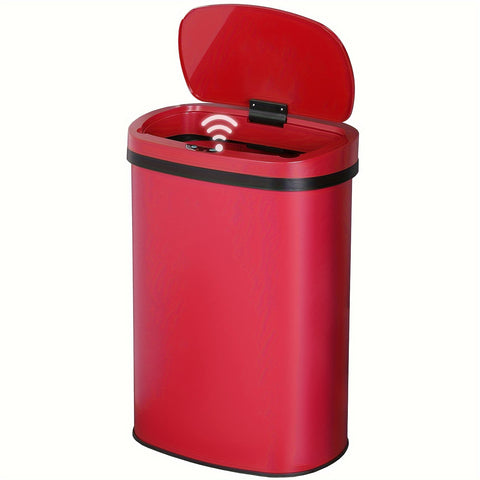 13 Gallon Trash Can Kitchen Waste Bin 50L, Automatic Garbage Can Touchless Motion Sensor, for Office Bedroom Living Room Trash Can, Bedroom Trash Can, Contemporary Design, Compact Bin, Highquality Plastic, Rustresistant Material, Large Capacity Bin, Motio