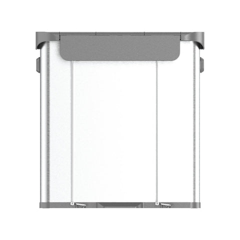 18G Dual Unit Rectangular Stainless Steel Trash Can – Large Capacity Double Compartment Step-On Garbage Bin for Kitchen, Bathroom, Home, Office, and Outdoor Use, Durable Touchless-Style Waste Bin for Household Organization and Recycling, Perfect for Fall