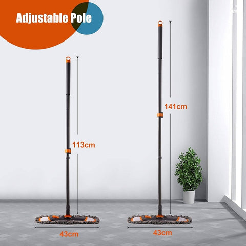 Mirofiebr Dust Mop with 7pcs Washable Mop Pads and Extendable 55u201D Long Handle, Multifunction Floor Mop Hardwood, Marble, Laminate, Tile Floor Mopping, Floor Mop with Bucket Set, Mop Set, Mop with Bucket, Floor Cleaning, Hardwood Floor Care