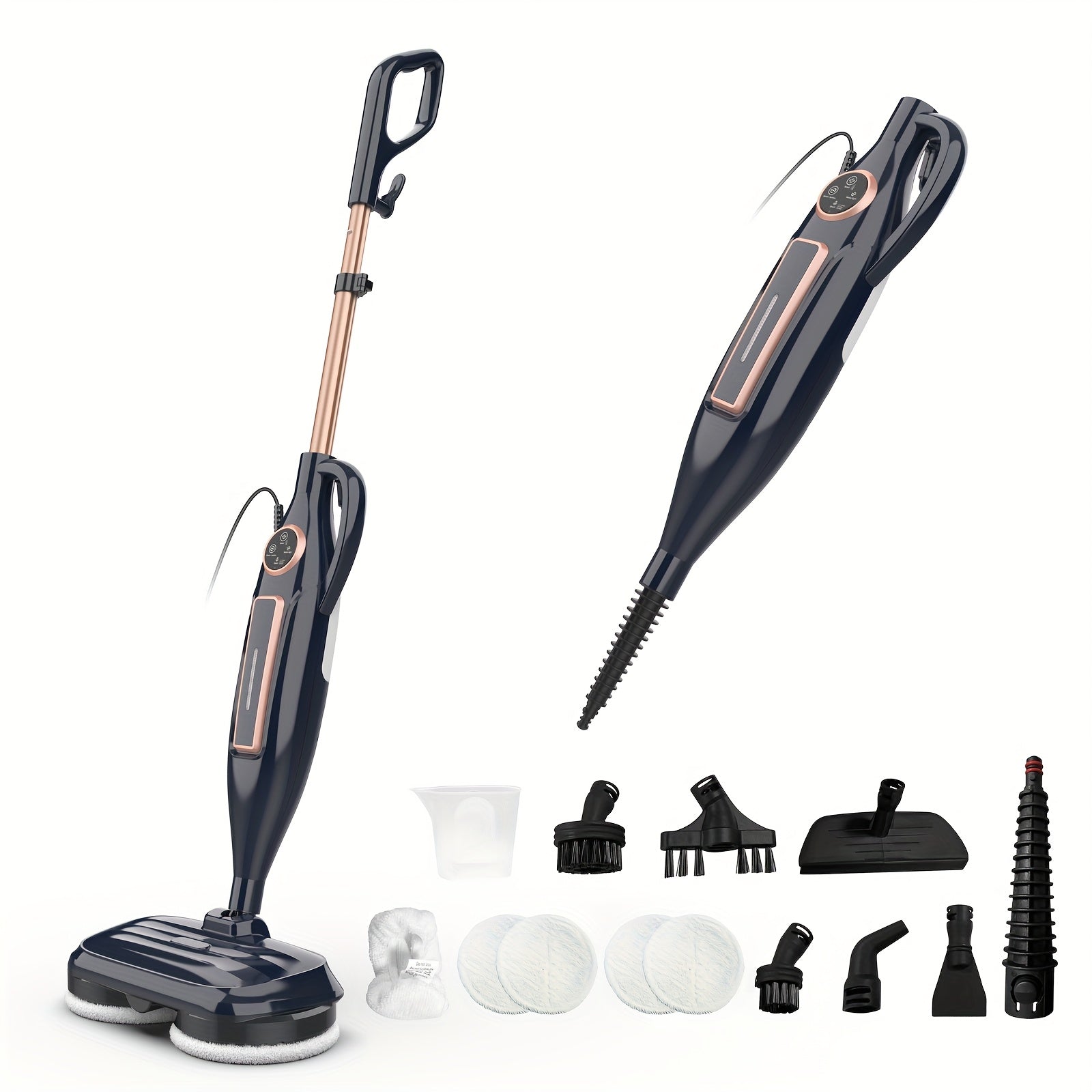 VM6 Steam Mop with Rotating Mop Pads, 10-in-1 Spin Steam Blaster Technology, 3 Steam Modes & LED Headlights for Laminate & Marble Floors, Steam Mops For Floor Cleaning, Floor Cleaning Mop, Swivel Mop, Floor Cleaning Mops, Flat Mops For Floor Cleaning, Spr