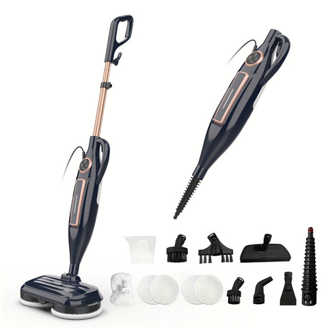 VM6 Steam Mop with Rotating Mop Pads, 10-in-1 Spin Steam Blaster Technology, 3 Steam Modes & LED Headlights for Laminate & Marble Floors, Steam Mops For Floor Cleaning, Floor Cleaning Mop, Swivel Mop, Floor Cleaning Mops, Flat Mops For Floor Cleaning, Spr