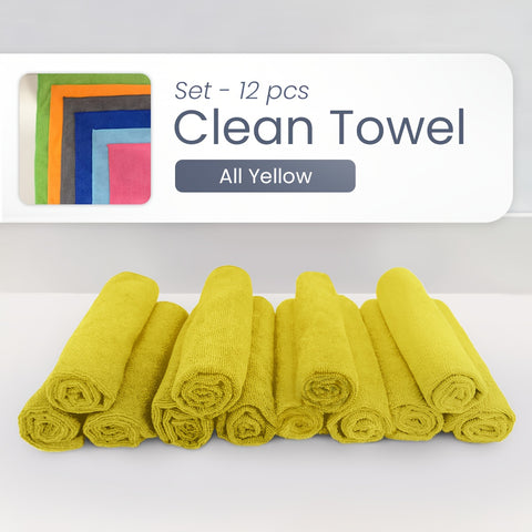 Heavy-Duty|Ultra Absorbent 12pcs Heavy-Duty Microfiber Cleaning Cloths