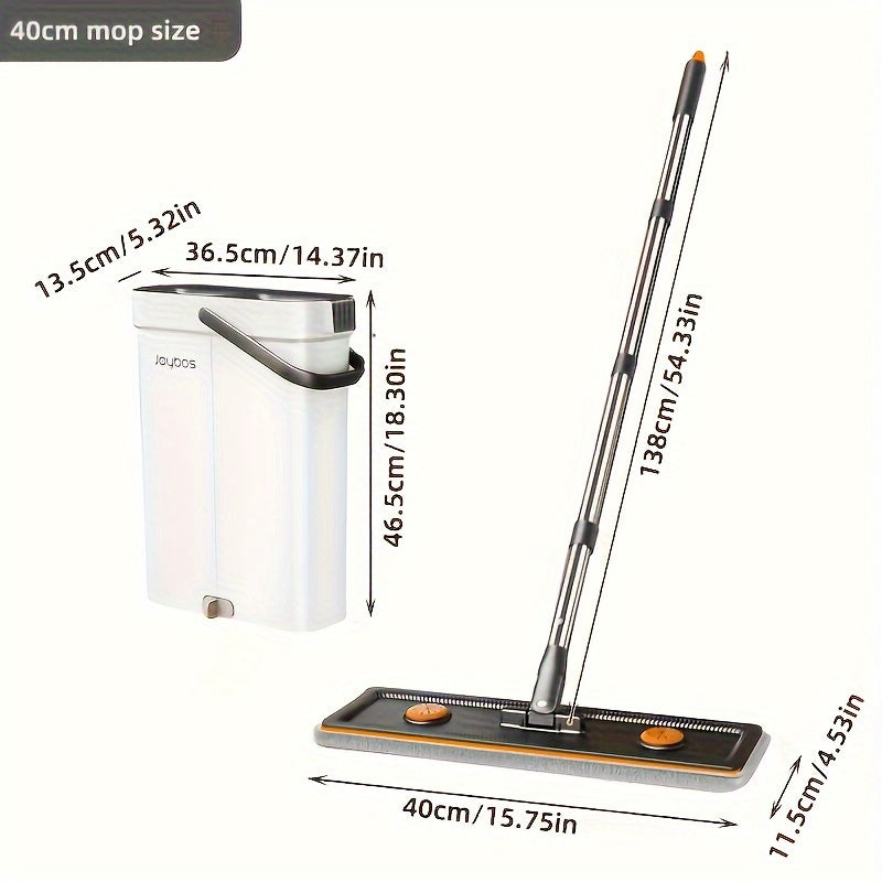 33cm\u002F40cm Mop And Bucket with Wringer Dryer Set, Floor Cleaning, Wet And Dry Floor Dust Mop, Home Floor Cleaning System, for All Floors, Recommended for Living Room, Bedroom, Bathroom Kitchen, Cleaning Supplies, Cleaning Tools, Holiday Cleaning
