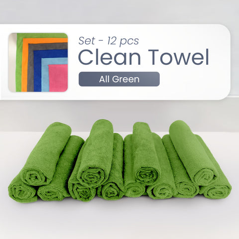 Heavy-Duty|Ultra Absorbent 12pcs Heavy-Duty Microfiber Cleaning Cloths