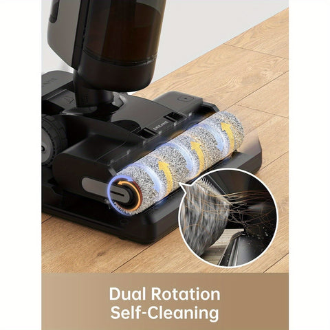 Refurbished DREAME H13 Pro Wet Dry Vacuum Cleaner, Smart Floor Cleaner Vacuum Mop For Hard Floors, 140°F Brush Wash, Hot Air & Dual Rotation Self-Cleaning, GlideWheel Power System, Great For Sticky Messes