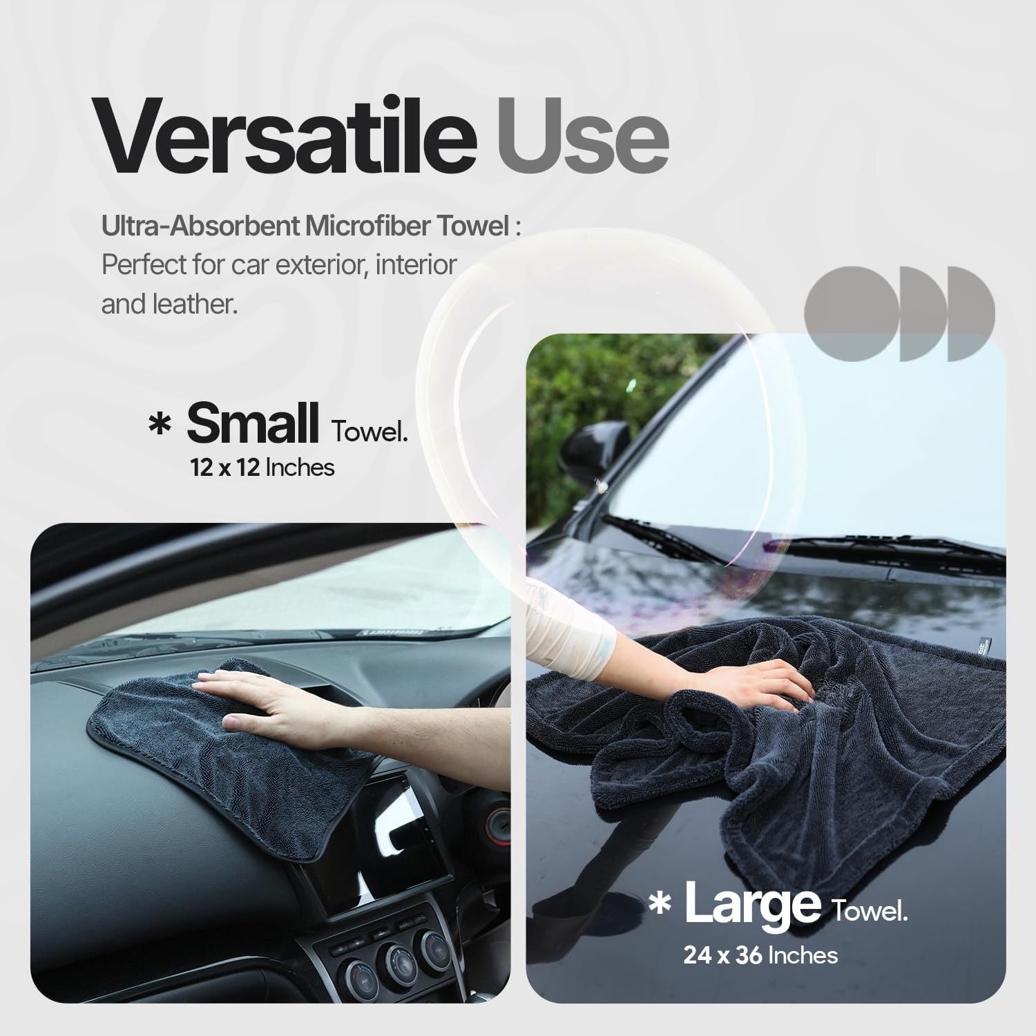 Extra Large Pack of 2 Double Twisted Loop Quick-Drying Towel