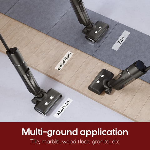 Cordless Vacuum Cleaner, Smart Mop & Broom Wet Dry Combo with LED Display Detachable Space Saving Design Vacuum Mop with Self-Cleaning System, Great for Hard Floors, Sticky Messes And Pet Hair