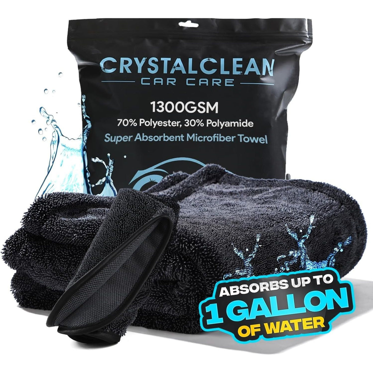 Extra Large Pack of 2 Double Twisted Loop Quick-Drying Towel