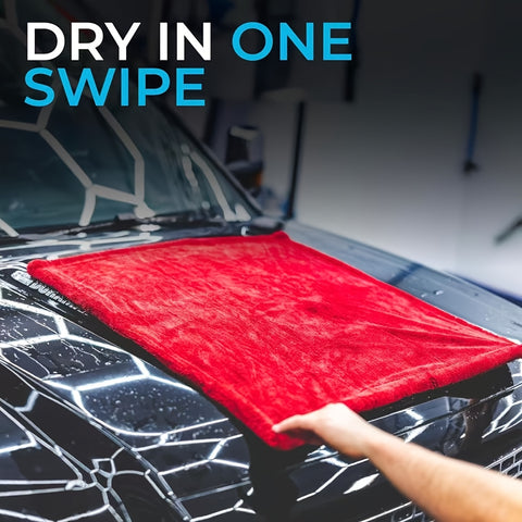 Heavy-Duty 1200GSM Microfiber Car Towel - Extra Large 24x36 Inches Quick-Dry Automotive Towel with Kink Ring