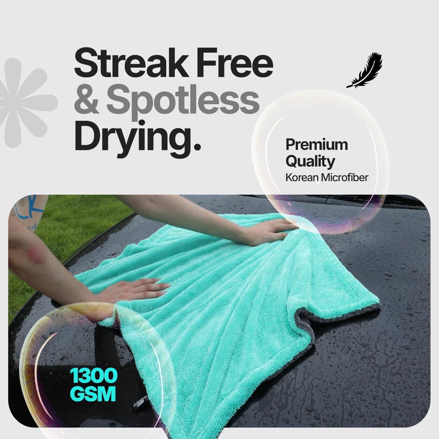 Extra Large Pack of 2 Double Twisted Loop Quick-Drying Towel
