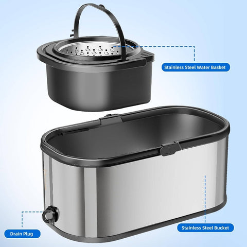 Spin Mop and Bucket with Wringer Set Home, 360 Mop and Bucket with Separate Clean and Dirty, Wet Dust Mop Floor Cleaning with Refills Silvery with 6 Pads, Spin Mop And Bucket Set, Floor Cleaning Mop, Mop And Bucket Set for Floor Cleaning
