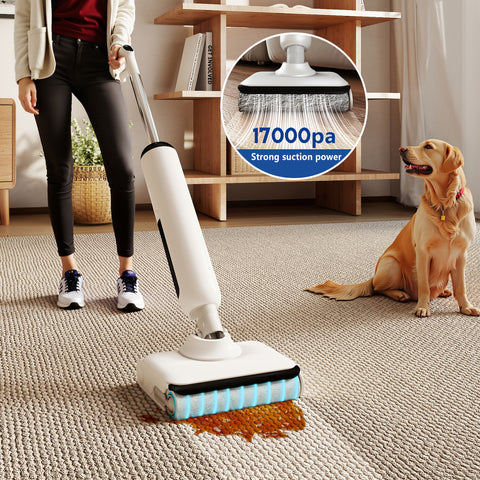 Cordless Wet Dry Vacuum Lightweight & Cordless Wet And Dry Vacuum Cleaner | Wet Dry Vacuum Cordless Floor Cleaner And Mop One-Step Cleaning for Hard Floors, Self-propelled Vacuum Mop Assembly, Refreshed Home