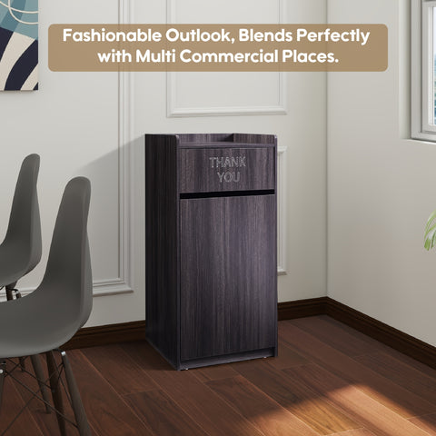 40 Gallon Wooden Trash Can Cabinet with Pull-Out Tray Holder - Polished Finish, Commercial & Home Kitchen Garbage Bin, Space-Saving Design for Restaurants, Cafes, Schools & Dining Areas, Restaurant Waste Disposal, Sleek Wood Finish, Durable Wood Construct