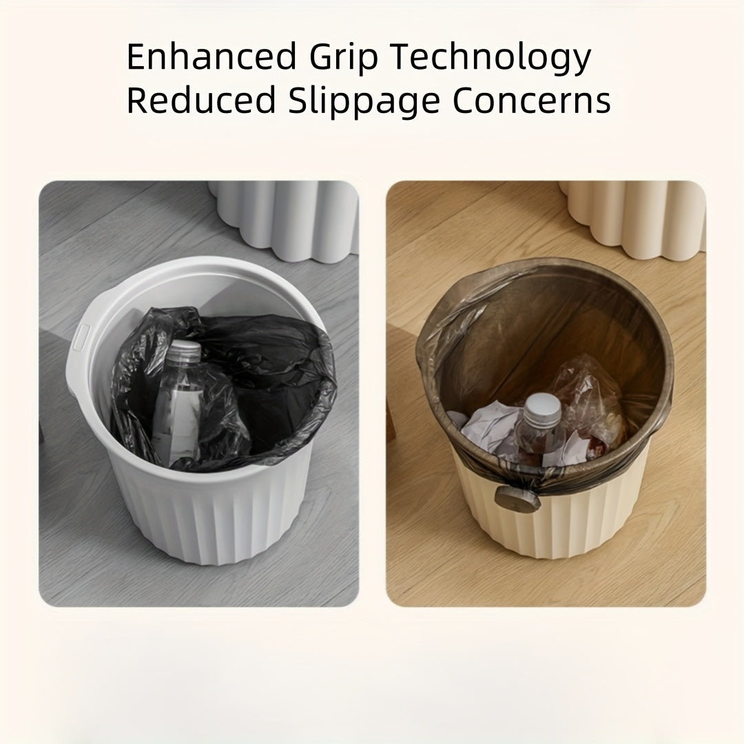 Foldable Trash Can with Adhesive Backing - No Drill Needed, Space-Saving Compact Design, Strong Sticky Base for Kitchen, Bathroom, Office, Car - Durable Plastic Bin for Small Spaces & On-the-Go Disposal, Bathroom Trash Can, Kitchen Waste Bin, Sleek Waste