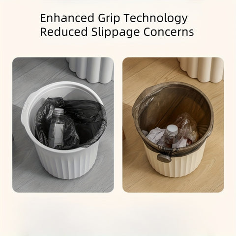 Foldable Trash Can with Adhesive Backing - No Drill Needed, Space-Saving Compact Design, Strong Sticky Base for Kitchen, Bathroom, Office, Car - Durable Plastic Bin for Small Spaces & On-the-Go Disposal, Bathroom Trash Can, Kitchen Waste Bin, Sleek Waste