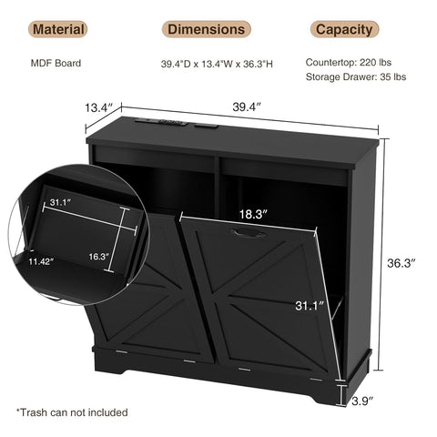 Sturdy Trash Cans Durable Odor-Proof for Home Office
