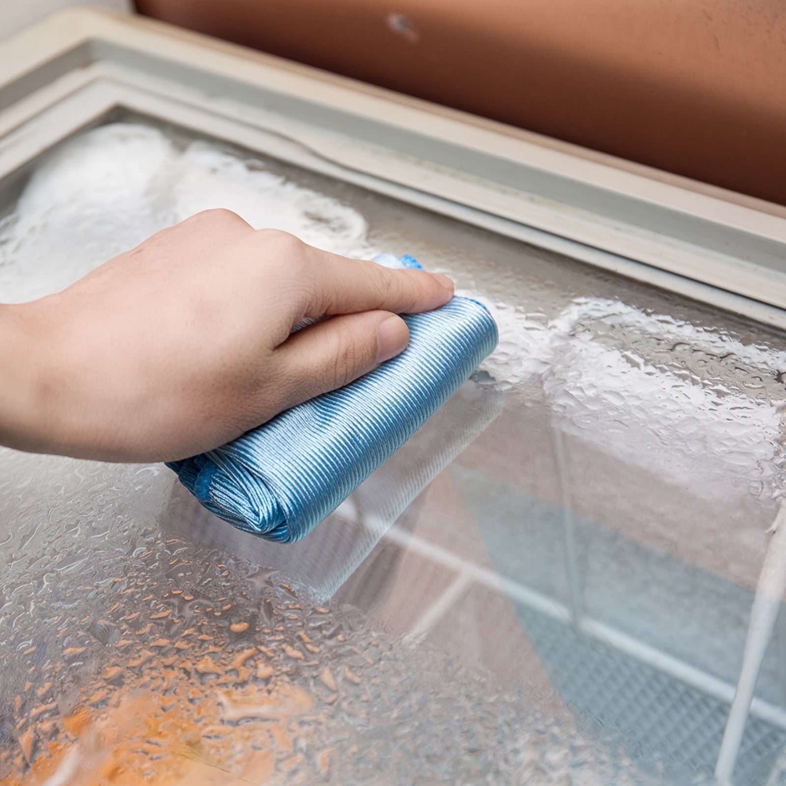 8pcs Microfiber Glass Cleaning Cloths - Lint-Free, Traceless, Shiny Surface Towels for Windows
