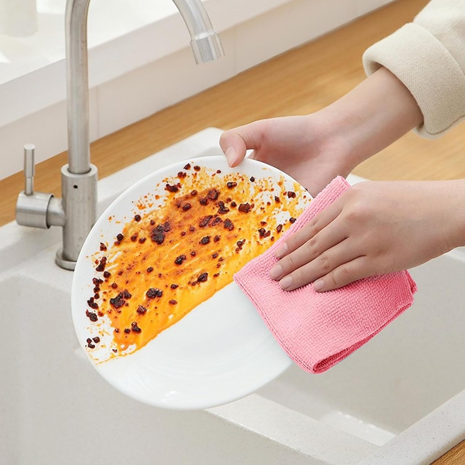 Microfiber Cleaning Cloths KICKLEEN 40-Pack Cleaning Cloths - Ultra, Heavy-Duty Lint-Free