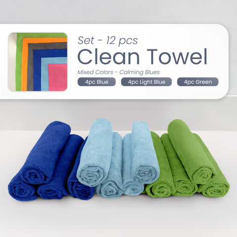 Heavy-Duty|Ultra Absorbent 12pcs Heavy-Duty Microfiber Cleaning Cloths