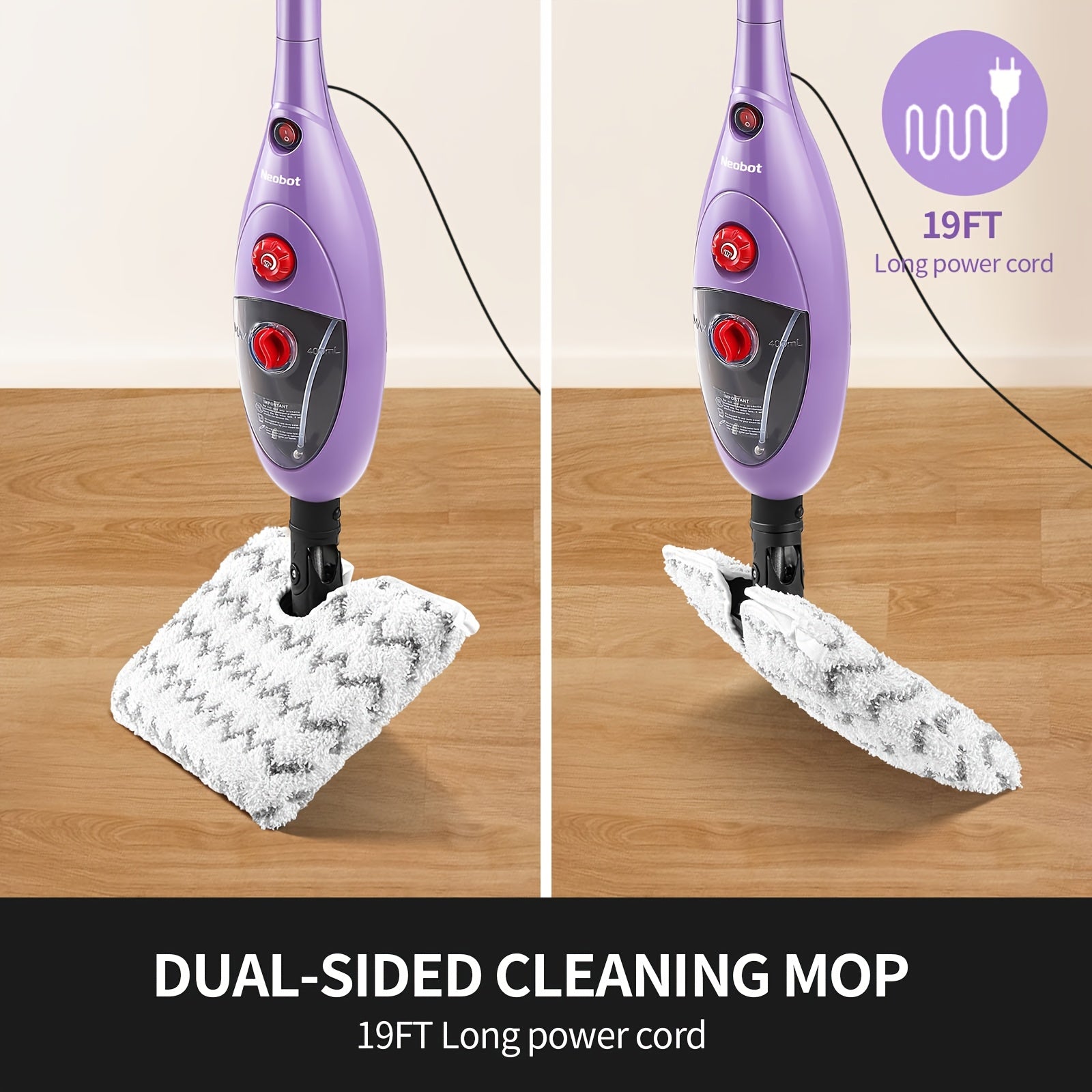 Moolan 12-in-1 Steam Mop Design With Detachable Handheld Steam Mops For Cleaning Floors, Tiles, Hardwood, Windows Sofa Wall Grout Cleaning Multi-Surface Steam Cleaner Includes &11 Multipurpose Tools, Contain Washable Steam Mop Pads