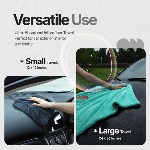 Extra Large Pack of 2 Double Twisted Loop Quick-Drying Towel