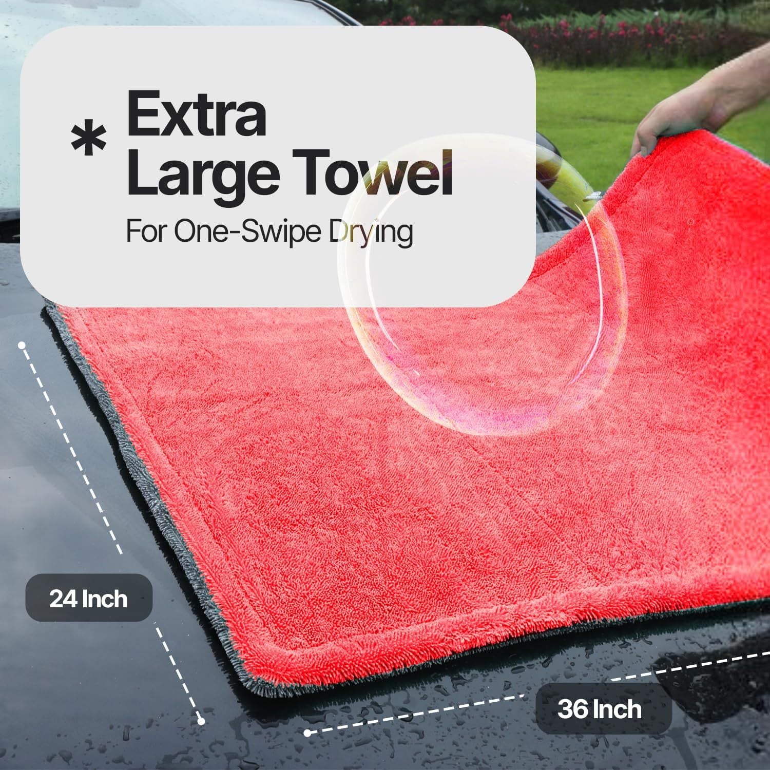 Extra Large Pack of 2 Double Twisted Loop Quick-Drying Towel