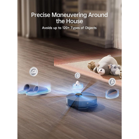 Refurbished DREAME X40 Ultra Smart Robotic Vacuum with Removable & Liftable Mop, 12, 000Pa Suction, Side Brush Extensive Cleaning, 158°F Mop & Washboard Self Cleaning, Auto-Empty, Auto Refill, Liftable Brushes