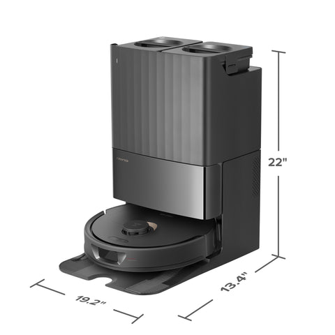 Roborock Qrevo Robot Vacuum and Mop with Self-Emptying, Self-Drying, 5,500Pa Suction, Obstacle Avoidance (Black)
