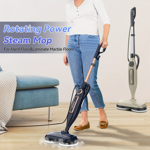 VM6 Steam Mop with Rotating Mop Pads, 10-in-1 Spin Steam Blaster Technology, 3 Steam Modes & LED Headlights for Laminate & Marble Floors, Steam Mops For Floor Cleaning, Floor Cleaning Mop, Swivel Mop, Floor Cleaning Mops, Flat Mops For Floor Cleaning, Spr