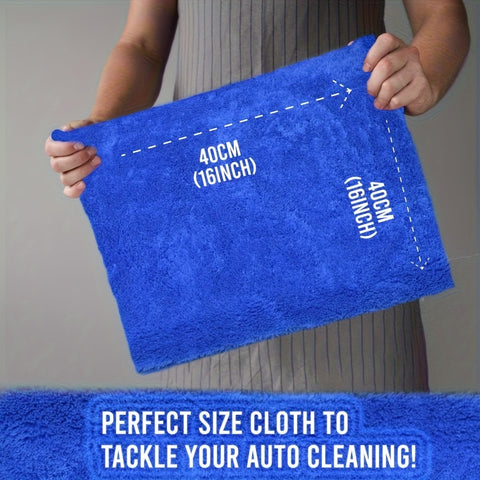 Pack of 6 Thick Edgeless Microfiber Towel – Ultra-Soft & High Absorbency – Ideal for Car Detailing