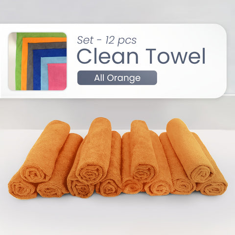 Heavy-Duty|Ultra Absorbent 12pcs Heavy-Duty Microfiber Cleaning Cloths