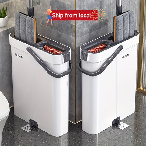 33cm\u002F40cm Mop And Bucket with Wringer Dryer Set, Floor Cleaning, Wet And Dry Floor Dust Mop, Home Floor Cleaning System, for All Floors, Recommended for Living Room, Bedroom, Bathroom Kitchen, Cleaning Supplies, Cleaning Tools, Holiday Cleaning