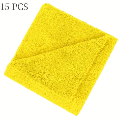 Liuzixuan 15-Pack Microfiber Car Wash Towels, 15.75x15.75inch 350GSM, Super Absorbent, Quick-Dry