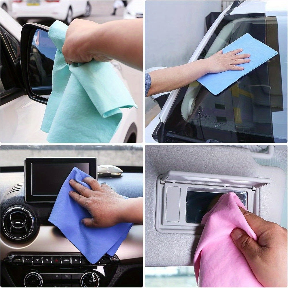 4pcs Quick-Drying Pet Towels 4pcs Quick-Drying Absorbent Faux Chamois Pet Towels - Soft