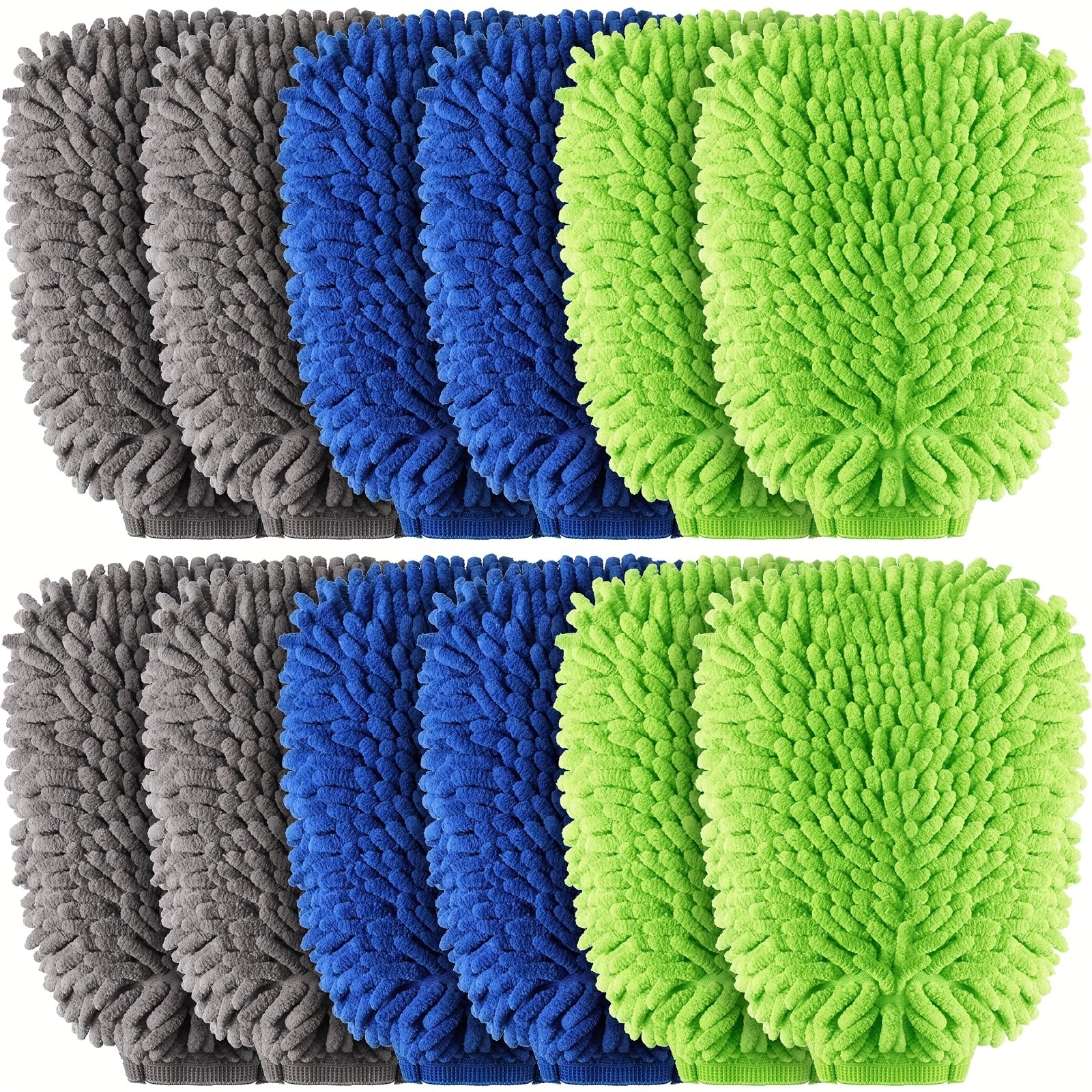Scratch Free Car Wash Mitts 12pcs Scratch Free Ultra Absorbent Car Wash Mitts