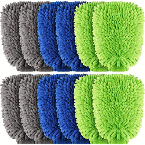 Scratch Free Car Wash Mitts 12pcs Scratch Free Ultra Absorbent Car Wash Mitts