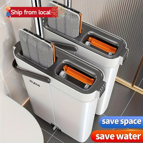 33cm\u002F40cm Mop And Bucket with Wringer Dryer Set, Floor Cleaning, Wet And Dry Floor Dust Mop, Home Floor Cleaning System, for All Floors, Recommended for Living Room, Bedroom, Bathroom Kitchen, Cleaning Supplies, Cleaning Tools, Holiday Cleaning