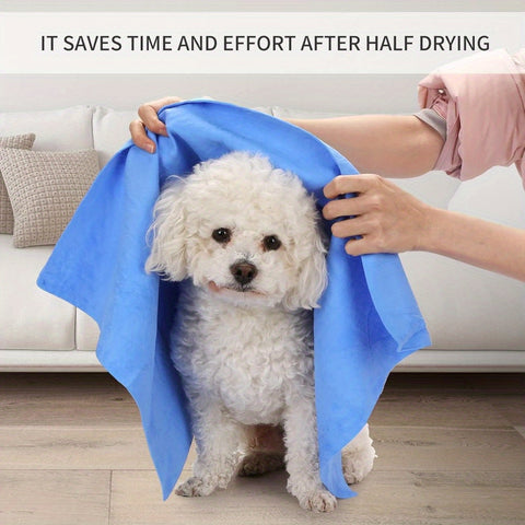 4pcs Quick-Drying Pet Towels 4pcs Quick-Drying Absorbent Faux Chamois Pet Towels - Soft