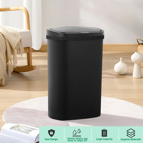 13 Gallon\u002F50L Automatic Trash Can, Touchless Motion Sensor Garbage Can, Lid Anti-Fingerprint Mute Designed, Trash Can For Kitchen Living Room Office Bedroom