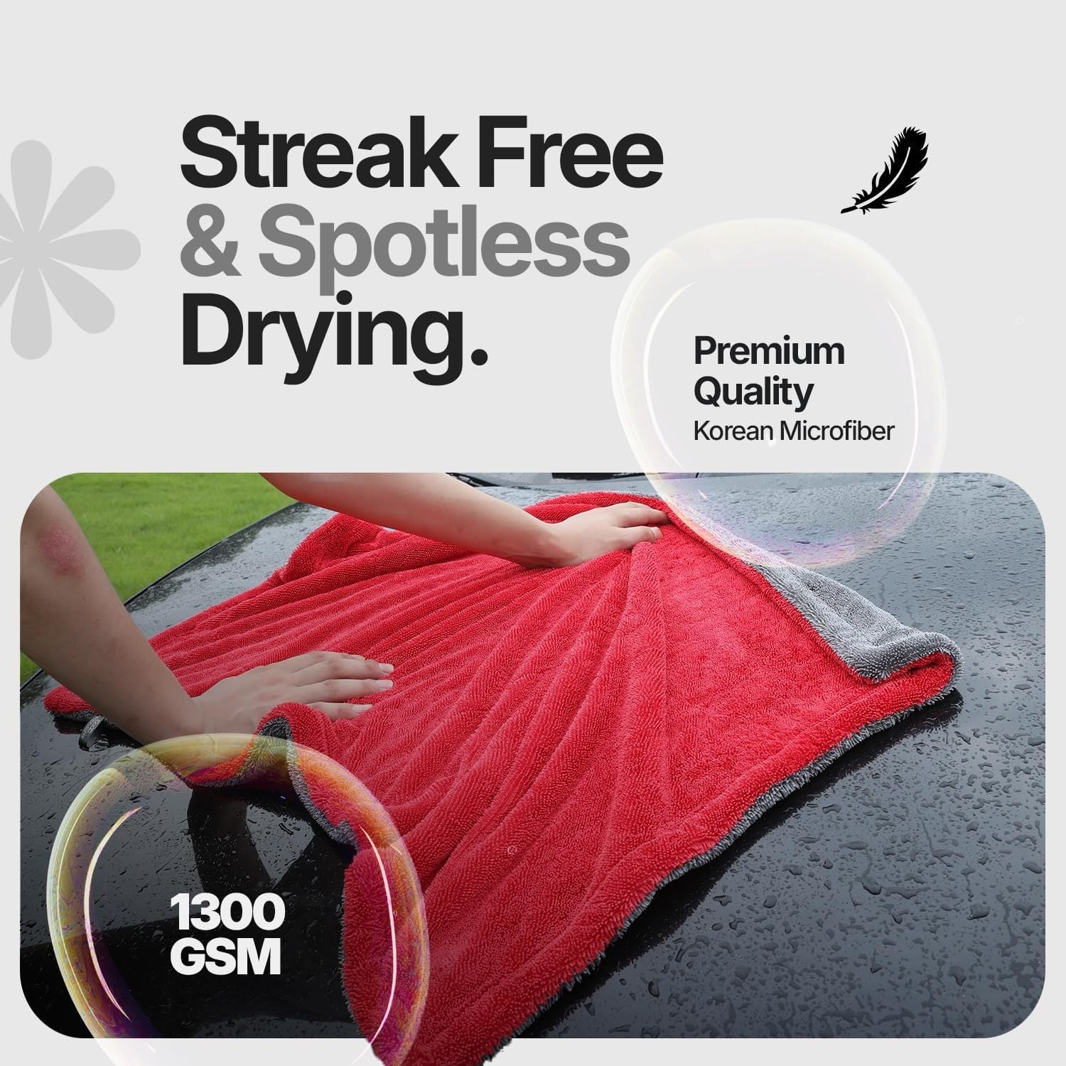 Extra Large Pack of 2 Double Twisted Loop Quick-Drying Towel