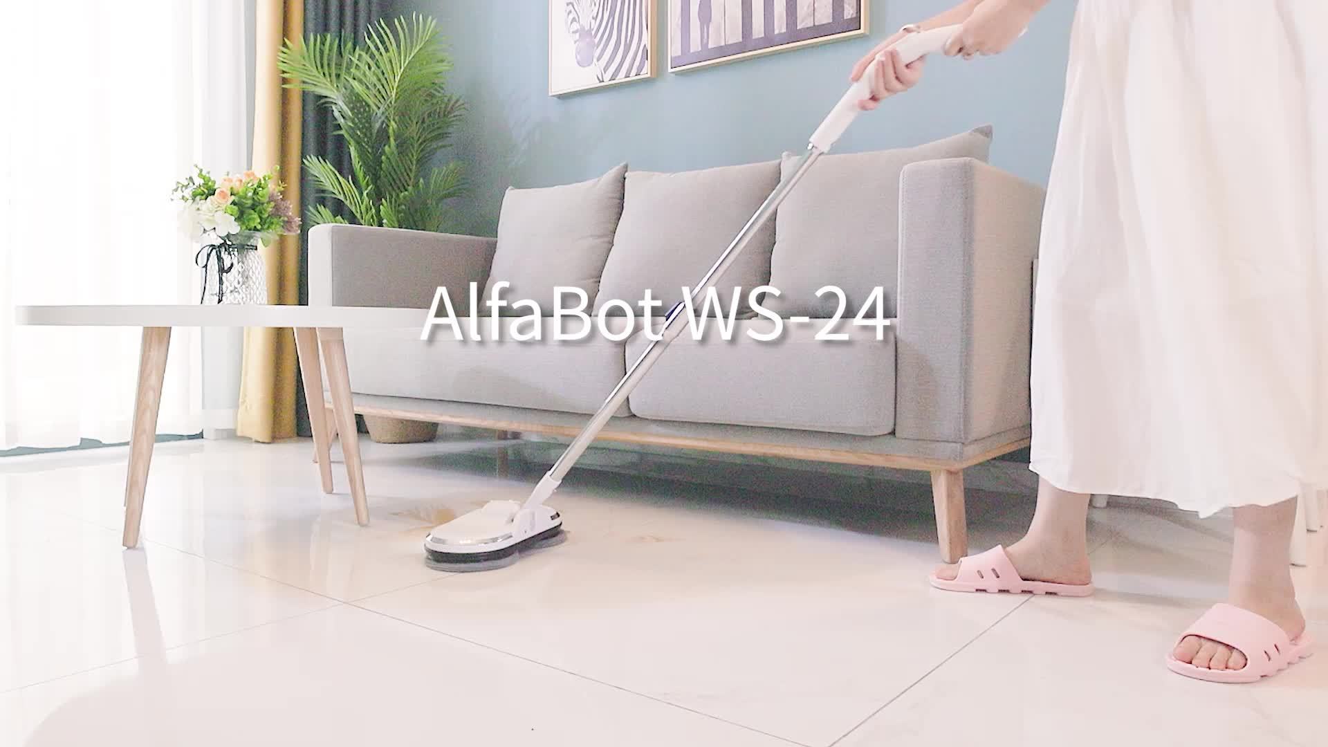 Cordless Electric Mop, Electric Spin Mop, Floor Cleaner with LED Headlight and Water Spray, Powerful Spin Mop with Water Tank for Hardwood, Tile Floors, Quiet Cleaning & Waxing