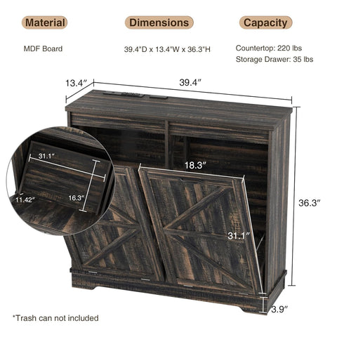 Sturdy Trash Cans Durable Odor-Proof for Home Office