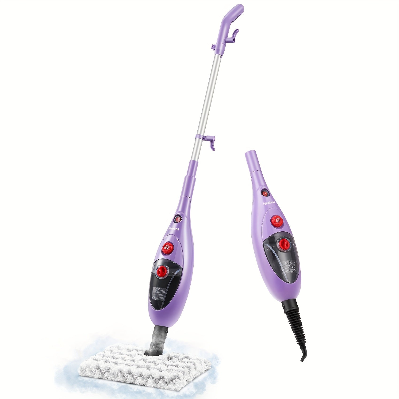 Moolan 12-in-1 Steam Mop Design With Detachable Handheld Steam Mops For Cleaning Floors, Tiles, Hardwood, Windows Sofa Wall Grout Cleaning Multi-Surface Steam Cleaner Includes &11 Multipurpose Tools, Contain Washable Steam Mop Pads
